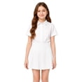 thumbnail image 2 of VV AVEORS Pleated Athletic Skirts for Girls Built-in Shorts Hight Waisted Workout, Running, Golf, Tennis Skorts for Teen White 140, 2 of 8