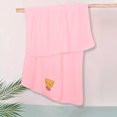 thumbnail image 1 of Toalla de baño para niños de Microfibra , suave, absorbente, de secado rápido, cómoda, con bordes, para niños y niñas. Mod. Rosa-Oso, 1 of 1