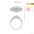 thumbnail image 4 of ANGARA Natural 0.4 Ct. Diamond Vintage Inspired Engagement Ring in 14K White Gold for Women (Ring Size: 3), 4 of 9