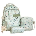 thumbnail image 7 of HJYCHN School Backpack for Boys Star Print 3Pc Set Daypack with Crossbody Pencil Case Charm Back to School Supplies for Kids Backpack for Girls Green, 7 of 7
