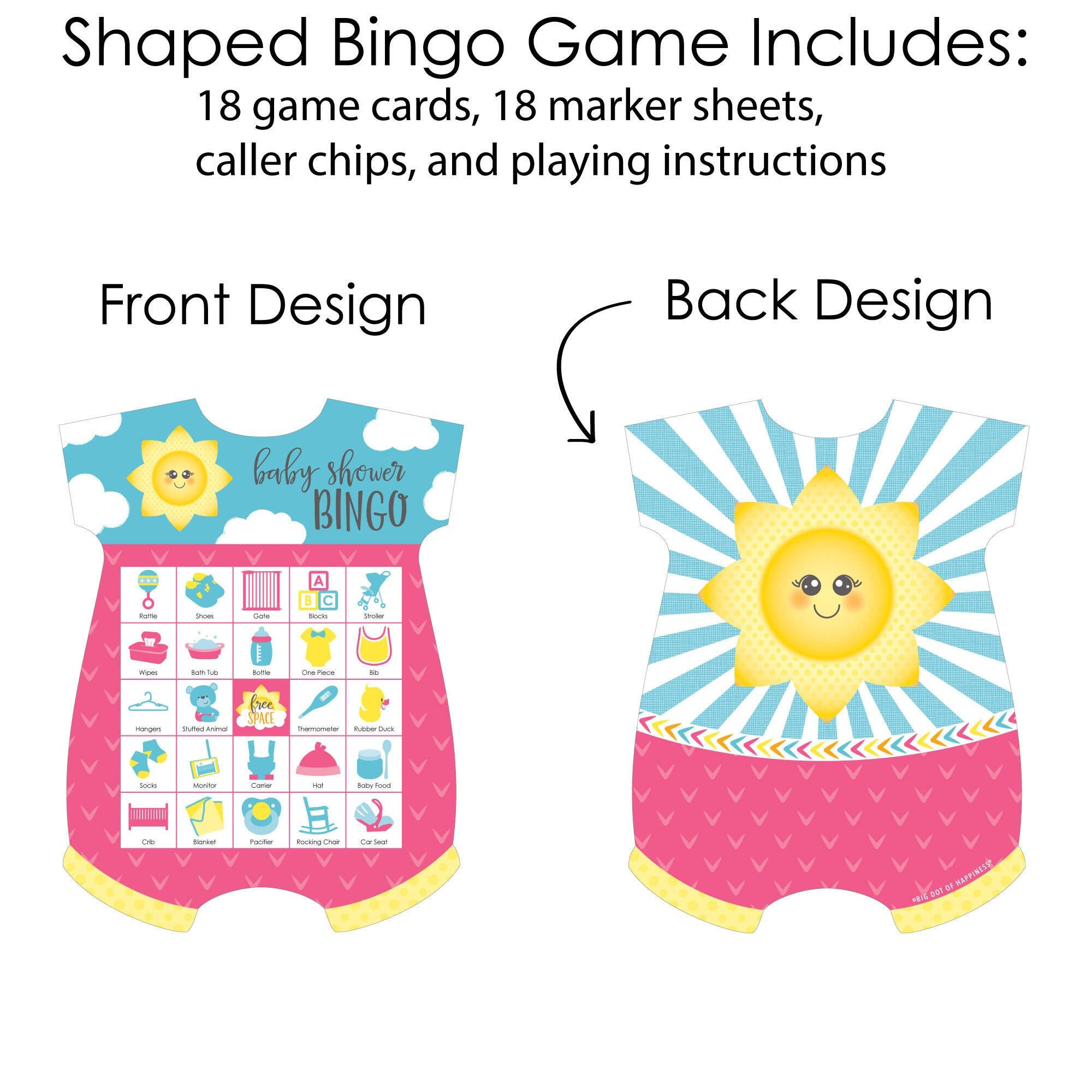 Buy Sunshine Baby Shower Bingo, Yellow Sun Bingo Card Baby Sprinkle ...