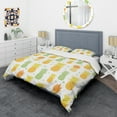 thumbnail image 3 of Designart 'Pineapple Summer Bliss II' Mid-Century Modern Duvet Cover Set, 3 of 4