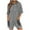Dark Gray, variant on Athletic Jumpsuits Shorts for Women Crew Neck Short Sleeve Striped Workout Rompers One Piece Oversized Sweat Shorts with Pockets