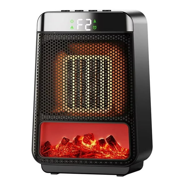 Chauffage à Flamme Dynamique 3D, Chauffage Domestique Silencieux et Économe en Énergie, Chauffage Électrique Portable et Programmable, Chauffage Rapide