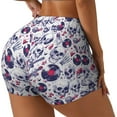 thumbnail image 1 of Fotbe music Skull record mike Shorts Sin Costuras – Shorts Deportivos de Cintura Alta para Mujer, Elásticos para Gimnasio, Yoga, Running o Ciclismo-X-Large, 1 of 8