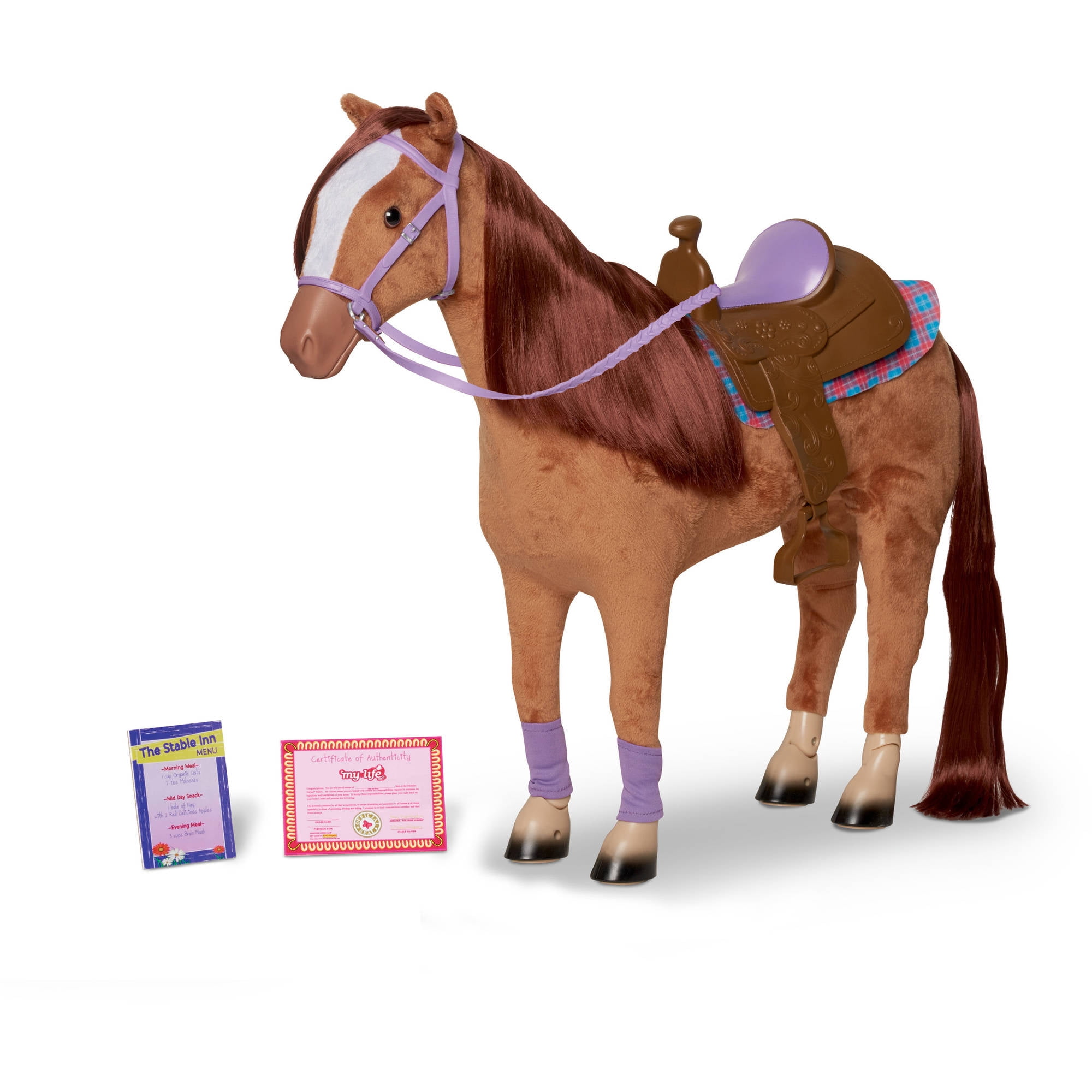 chestnut horse ride on toy