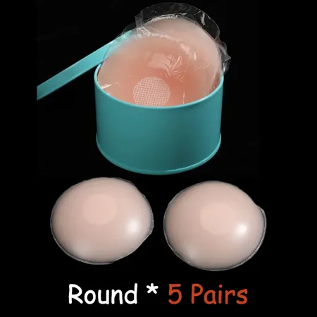 

[5 Pairs] Silicone Nipple Covers Nipple Pasties For Strapless Dresses & Braless Look Women‘s Lingerie & Underwear Accessories