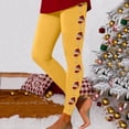 thumbnail image 2 of Arlun Christmas Leggings for Women High Waist Stretchy Christmas Graphic Print Workout Leggings Soft Lightweight Comfortable Casual Tight Pants Xmas Themed Leggings Yellow6 S, 2 of 5