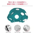 thumbnail image 3 of KLL White Polka Dots With Teal Background Pattern Shower Cap & Bath Cap for Women,Reversible Oversized Waterproof Shower Caps for all Hair Lengths,Elastic Reusable Bathing Hair Cap, 3 of 6