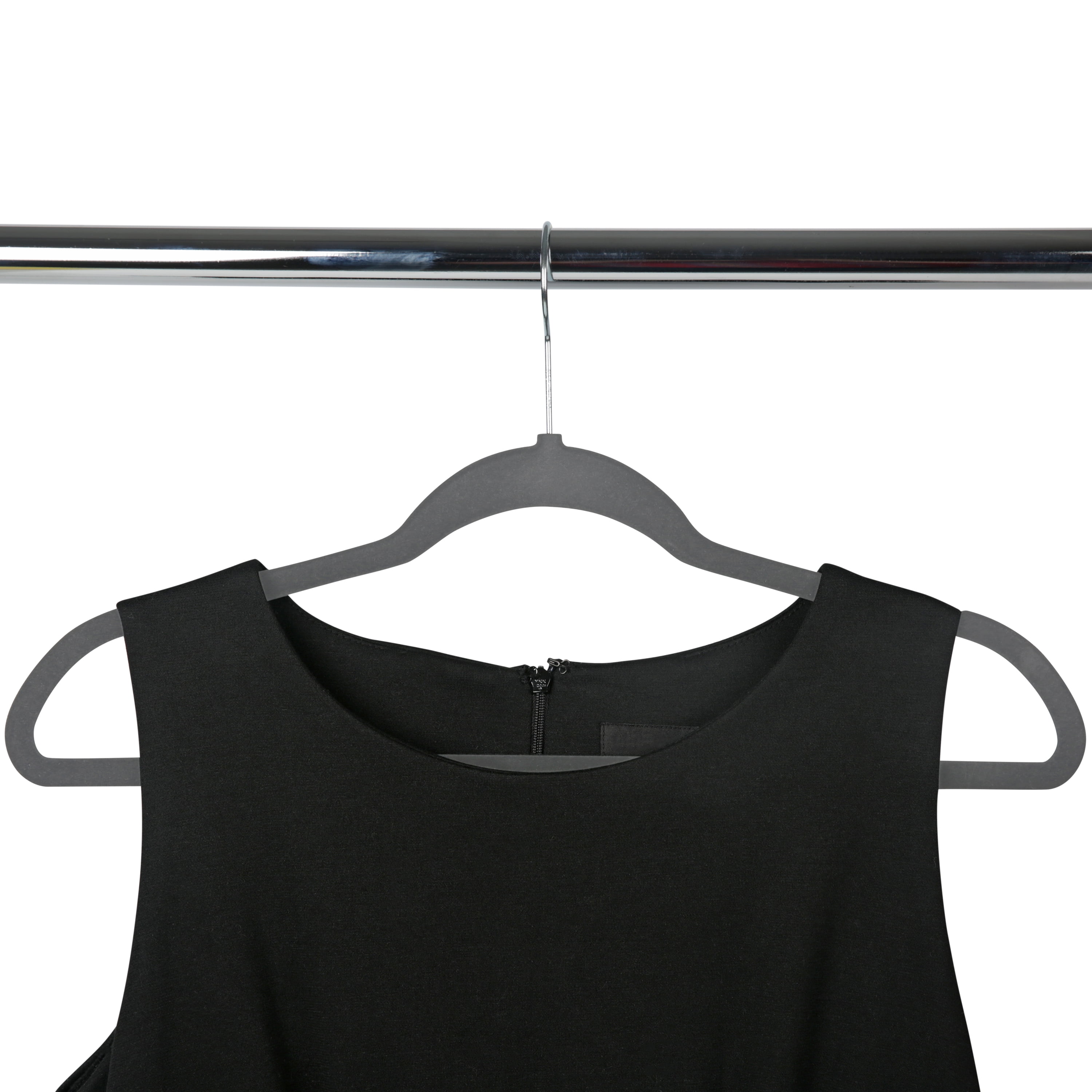 Simplify Adult 100 Pack Slim Velvet Suit Hangers in Grey