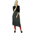 thumbnail image 2 of Phagun Designer Black Printed Rayon Straight Casual Kurti Women's Clothing-14, 2 of 9