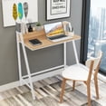thumbnail image 2 of 31.5" 2 Tier Small Computer Desk PC Laptop Table, Computer Study Writing Workstation for Home Office, Natural, 2 of 9