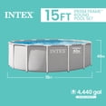thumbnail image 4 of INTEX 26725EP Prism Frame 15'x48" Above Ground Pool w/ Pump, Ladder, Cover, Ground Cloth, 4 of 11