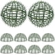 thumbnail image 2 of 6 piezas de planta artificial topiario soporte de bola de plástico bastidor trasero de marco de bolas verdes, 2 of 8