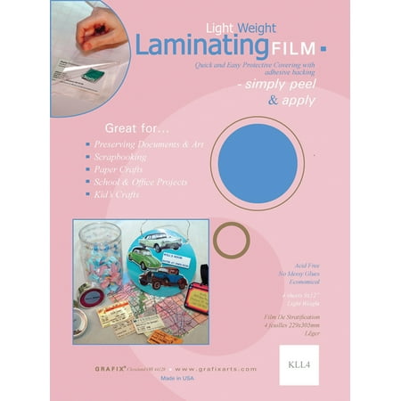 UPC: 0096701129584 | Grafix Light-Weight Laminating Film  9  x 12   4/Pkg.