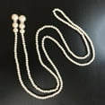 thumbnail image 3 of CILENON 1920S Pearls Necklace Fashion Faux Pearls Gatsby Accessories Vintage Costume Jewelry Cream Long Necklace For Women (White,One Size), 3 of 5