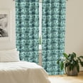 thumbnail image 3 of Ambesonne Underwater Window Curtains, Sea Life Creatures, Each 28" W x 63" L, Sage Green Slate Blue, 3 of 5