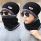 thumbnail image 4 of Gorro de lana con forro polar para mujer, estilo invernal, para exteriores, resistente al viento, con protección para los oídos, cálido, de punto, 4 of 6