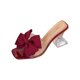 thumbnail image 1 of Zapatillas de Verano para las Mujeres Transparentes Arco Bloque Tacón Sandalias, Arco Sandalias para las Mujeres Pvc Slide Mules, 1 of 9