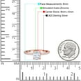 thumbnail image 4 of Accent Art Deco Wedding Ring Rose Tone Simulated CZ9 25 Sterling Silver Size 10, 4 of 5