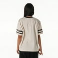 thumbnail image 2 of Women's The Wild Collective  Cream Philadelphia Eagles Vintage Drop Shoulder Oversized Boyfriend T-Shirt, 2 of 2