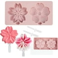thumbnail image 1 of Popsicles Molds, Silicone Popsicle Molds Reusable Ice Pop Mold, Popsicle Molds Silicone BPA Free, Easy Release Ice Cream Tray Cakesicles DIY Sakura Molds, 1 of 4