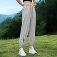 thumbnail image 5 of Beeswan Pants for Women Over 50, Stretch Active - Women's Ultra Stretch Breathable Casual Quick Drying Comfy Fit Pants Light Gray M, 5 of 8