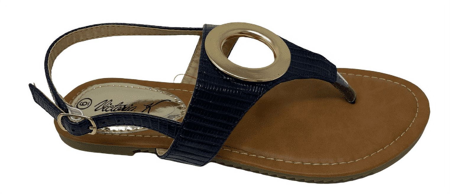 Victoria K Women's Gold Ring Sandals