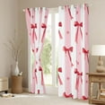 thumbnail image 3 of Homewish Kawaii Bow Black Out Curtains for Kids Children Girls,Dreamy Princess Curtains Pack of 2 (42x63 Each),Geometric Stripes Bedroom Curtains,Ultra Soft Home Decor, 3 of 6