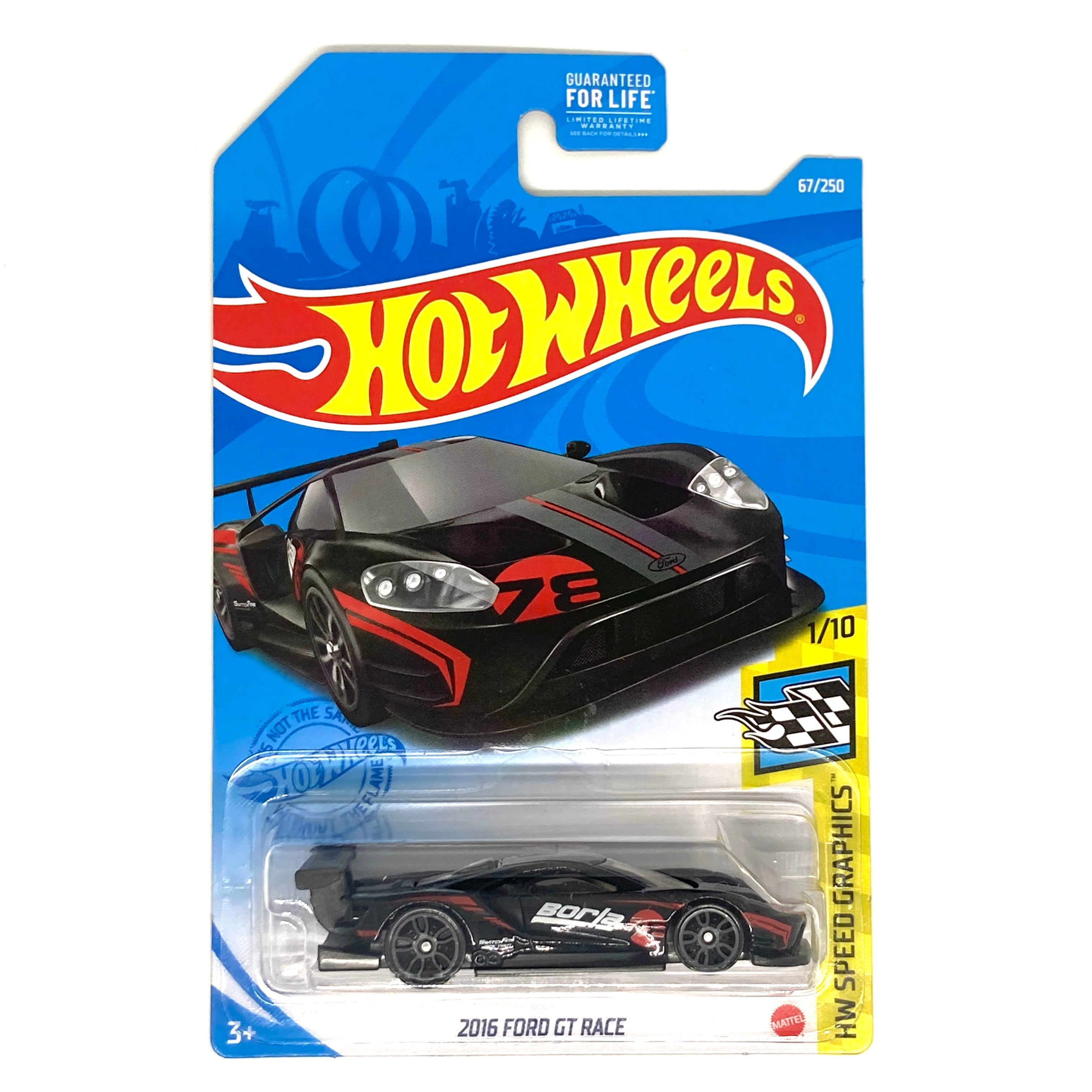 Hot Wheels 2016 Ford GT Race Rennwagen Nr247 Speed Graphics Performance fast H9 