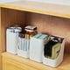 thumbnail image 4 of Cajón de almacenamiento trapezoidal, caja de refrigeración abierta, estante de condimentos, organizador de cosméticos, caja de snacks, plegable, metal frame, diseño de 2 niveles, para, 4 of 6