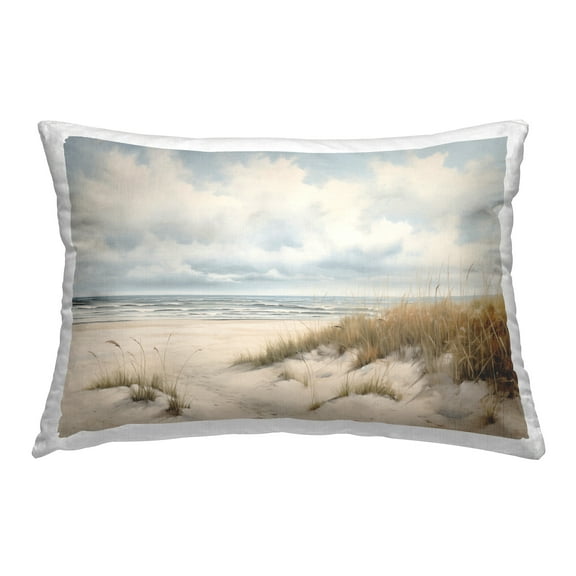 Stupell Industries Seascape with Soft Grasses Decorative Printed Throw Pillow Design by Arlington Prints.