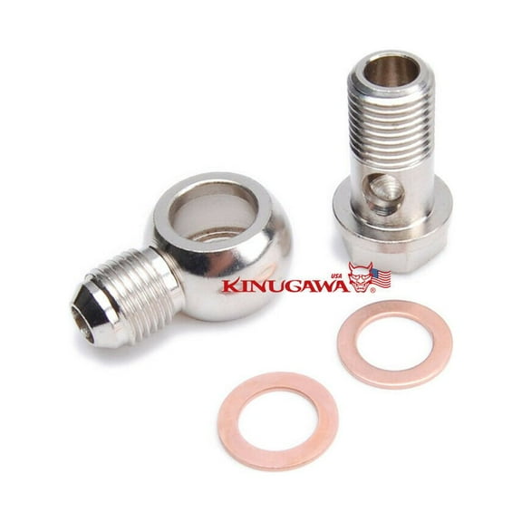 Turbo Coolant Banjo Bolt Kit M16x1.5 mm to -6AN Garrett T3 TB03 SAAB VOLVO