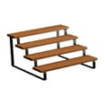thumbnail image 3 of Soporte para plantas, estante elevador para plantas, soporte de madera para macetas, maceta decorativa Marrón cuatro capa, 3 of 9