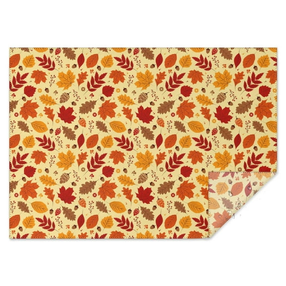 Fall Harvest Tablecloth for Dining Table, 60x84 Inch Rectangle Thanksgiving Plaid Cover - Wrinkle & Stain Resistant Decor for Autumn Parties & Everyday Use