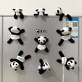 thumbnail image 2 of Bonitas pegatinas magnéticas de dibujos animados para el frigorífico, pequeño panda, muñeco de peluche con succión magnética, regalo de recuerdo para turistas, 2 of 5