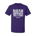 thumbnail image 2 of Wild Bobby Noah Was A Conspiracy Theorist Inspirational/Christian Men Graphic Tee, Purple, 4X-Large, 2 of 5