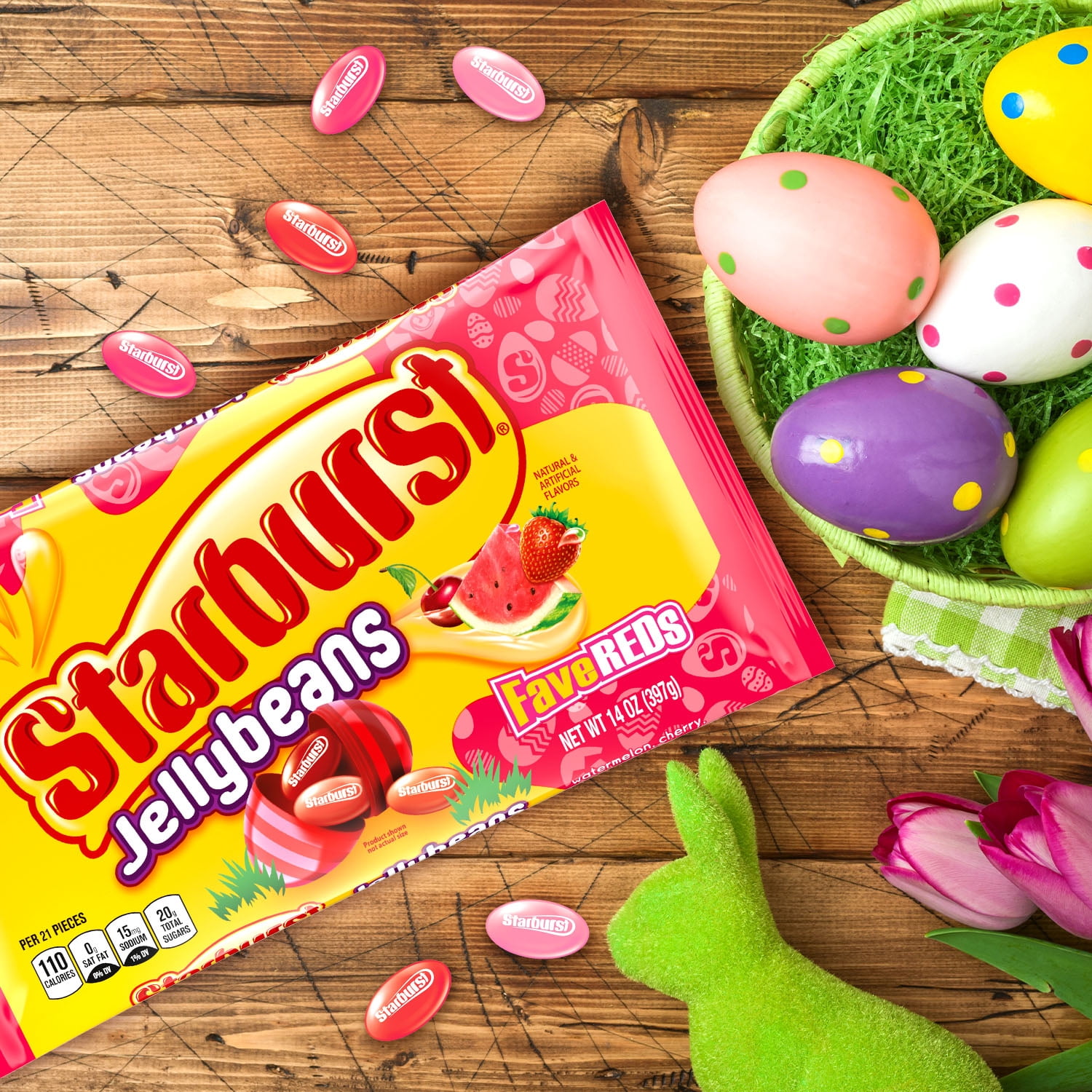 (3 pack) Starburst FaveREDs Jelly Beans Chewy Candy - 14 oz
