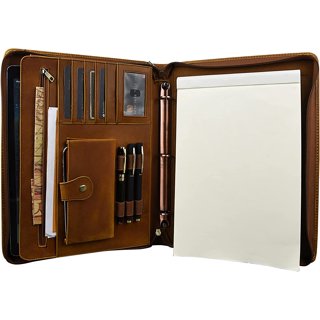 Leather 3-Ring Binder with Zipper  Order a Premium Leather 3-Ring Binder  Portfolio at McKinley Leather