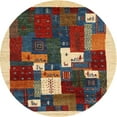 thumbnail image 1 of Ahgly Company Indoor Round Contemporary Brownish Green Abstract Area Rugs, 6' Round, 1 of 6