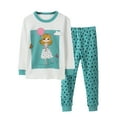 thumbnail image 3 of WIBACKER 2-7 Years Toddler and Little Girls' Long Sleeve Top and Pants Snug Fit 100% Cotton 2 Piece Pajama Set - Balloon Girl, 3 of 7