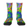 thumbnail image 3 of Colorful Flower Power Stockings Women Bright Hippy Style Socks Soft Trendy Socks Autumn Outdoor Anti Sweat Custom Socks Gift 6 One Size, 3 of 6