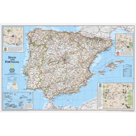 National Geographic RE00622070 Map Of Spain-Portugal | Walmart Canada