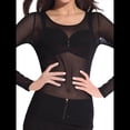 thumbnail image 3 of Tops de Jersey de Larga de para Mujer, Camisetas de Cuello Redondo Transparentes, Blusa de Encaje para Fiesta y Club Nocturno Negro XL, 3 of 10