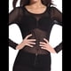 thumbnail image 3 of Tops de Jersey de Larga de para Mujer, Camisetas de Cuello Redondo Transparentes, Blusa de Encaje para Fiesta y Club Nocturno Negro L, 3 of 10