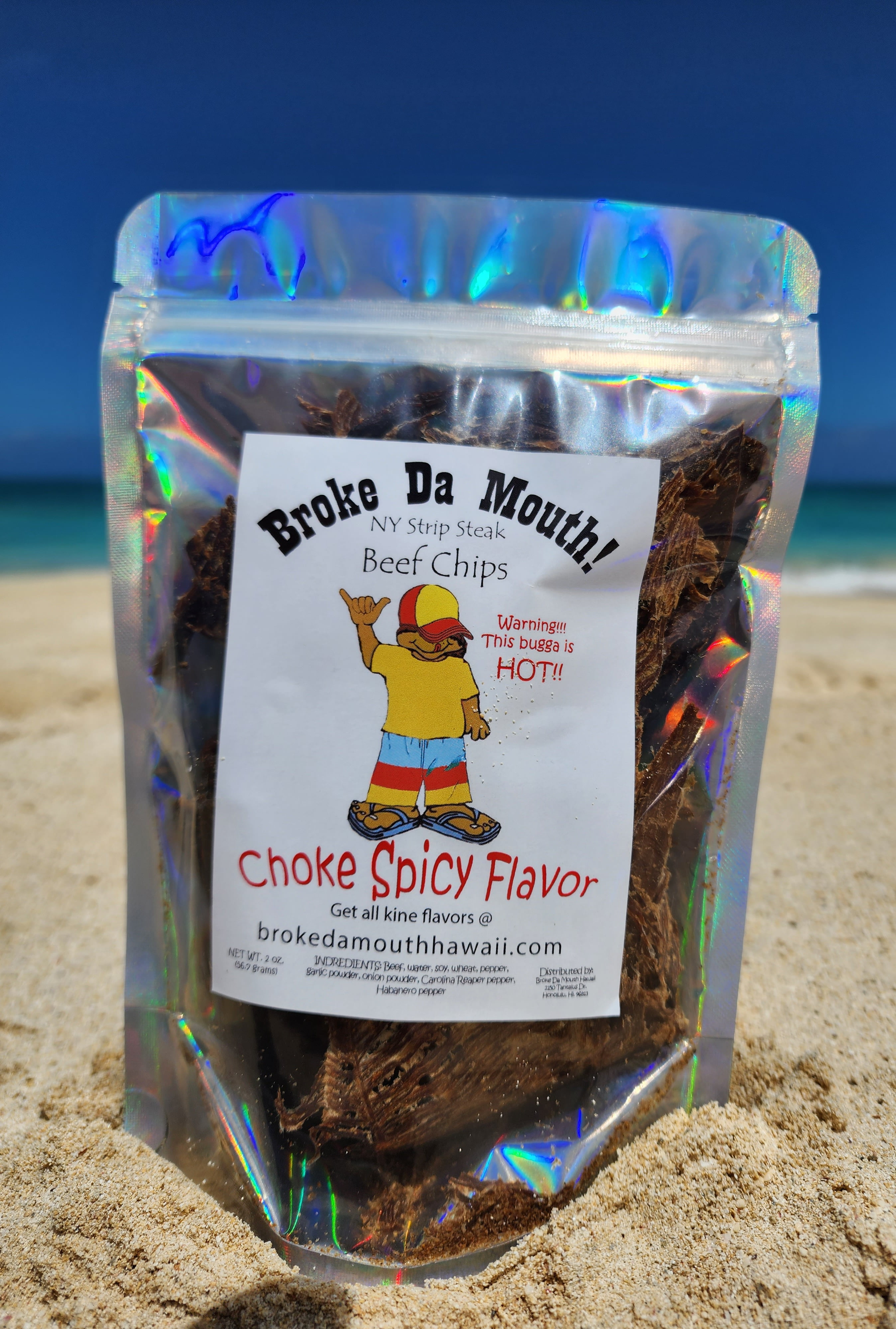 "Burn Da Mouth" Choke Spicy Flavor Beef Jerky Chips