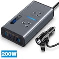 thumbnail image 3 of 200W Car Inverter DC12V to AC 110V Auto Protection Converter USB Type-C Super Fast, 3 of 5