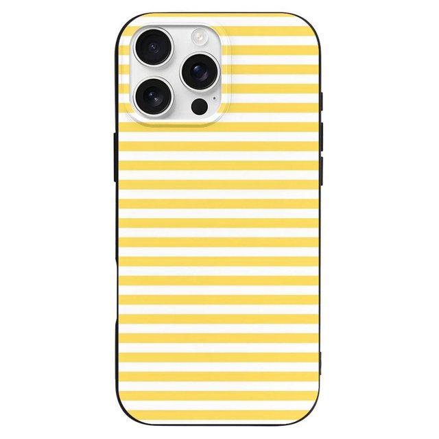 Funda de TPU a rayas para iPhone 16 Pro Max: ultrafina, a prueba de golpes, antiamarilleo, resistente a arañazos, compatible con carga inalámbrica, agarre mejorado, estilo negro.
