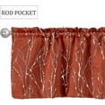 thumbnail image 2 of Kitchen Curtains 36 Inch Length Sets with Valance, 3 Piece Rod pocket Thermal Insulated Room Darkening Blackout Curtains For Kitchen, Bedroom And Bath Room(52X18+26X36 Inch, Rust Red,3 Pieces), 2 of 6