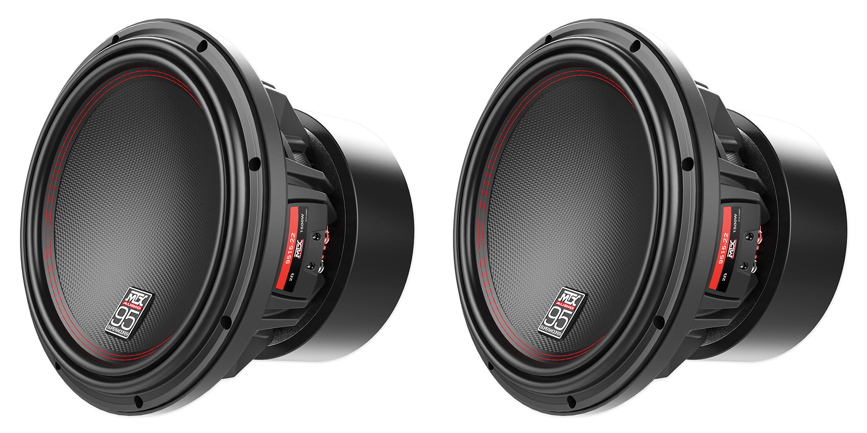 (2) MTX 9515-22 15" 3000 Watt RMS Competition Subwoofers DVC Car Audio Subs - image 1 of 8